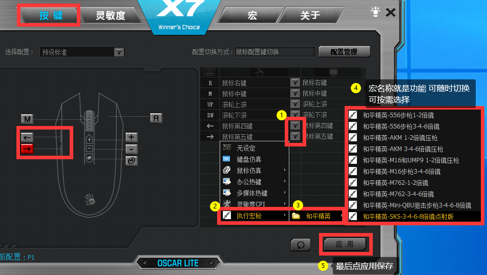 驱动功能选择示意图